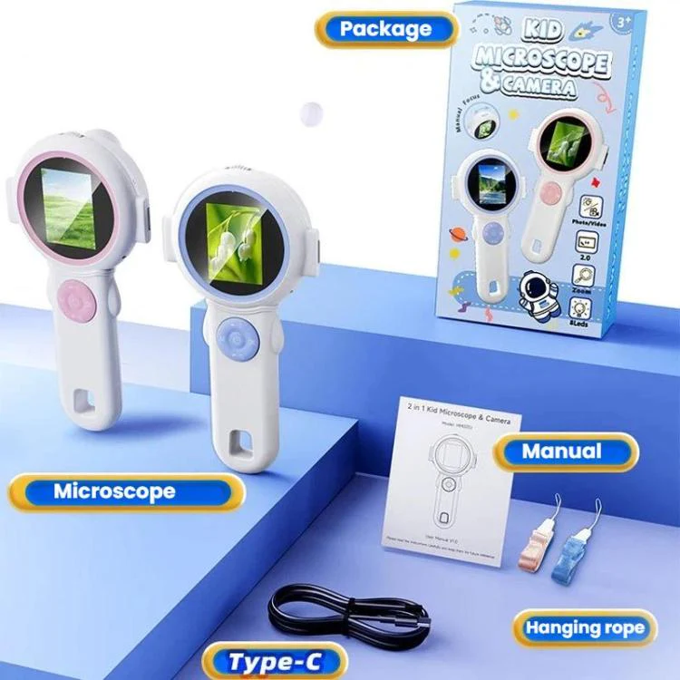HM020J HD Digital Kids Handheld Microscope(Blue) - Image 11