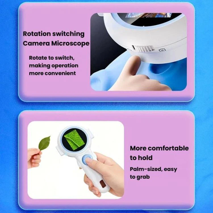 HM020J HD Digital Kids Handheld Microscope(Pink) - Image 10