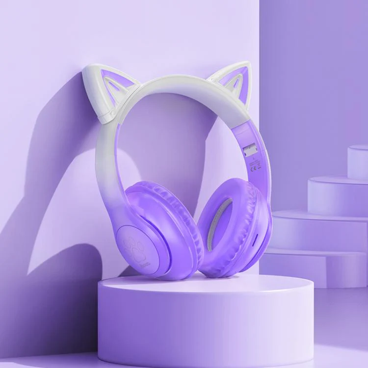 hoco W42 Cat Ear Head Mounted Bluetooth Earphone(Cherry Blossom Pink) - Image 5