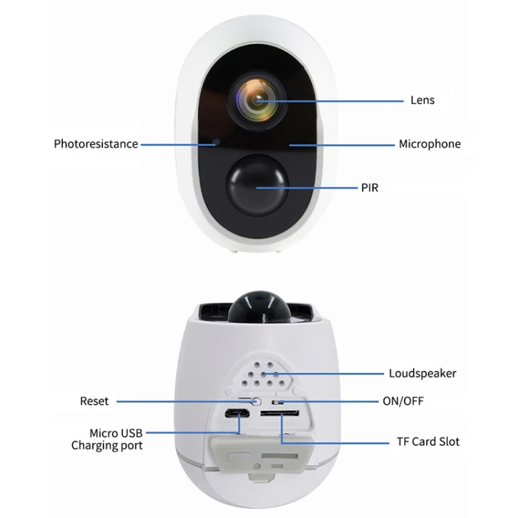 Home Ultra-HD Infrared Night Vision WiFi Surveillance Camera, Memory Card:128GB(US Plug) - Image 2