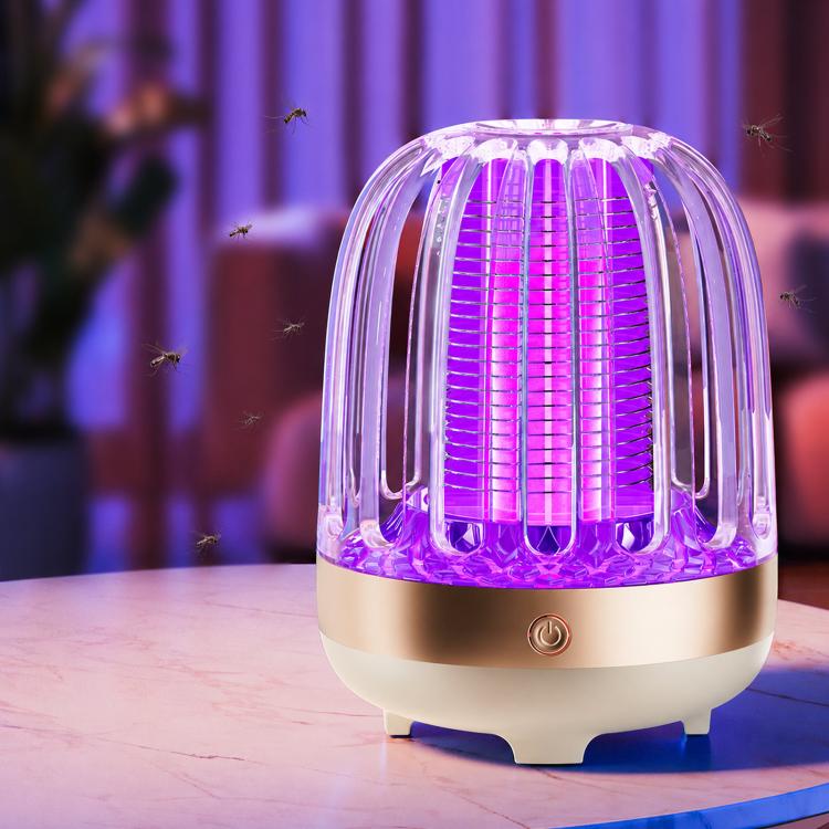 Home USB Electric Mosquito Killer Outdoor LED Mosquito Lamp, Color: Golden Beige Rechargeable