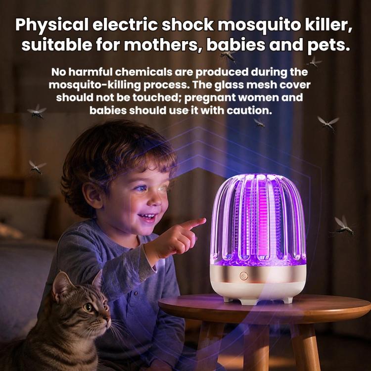 Home USB Electric Mosquito Killer Outdoor LED Mosquito Lamp, Color: Navy Blue Rechargeable - Image 5