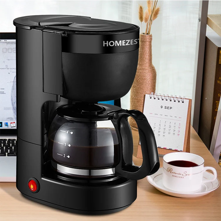 Homezest Household Small Coffee Maker Automatic Mini Drip Coffee Machine, Style:EU Plug(Black) - Image 10