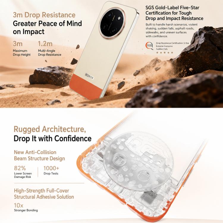 Honor X80 Pro Max, 12GB+512GB, Screen Fingerprint, 6.8 inch MagicOS 10.0 Snapdragon 6 Gen 5 Octa Core, Network: 5G, NFC, OTG (Orange) - Image 7