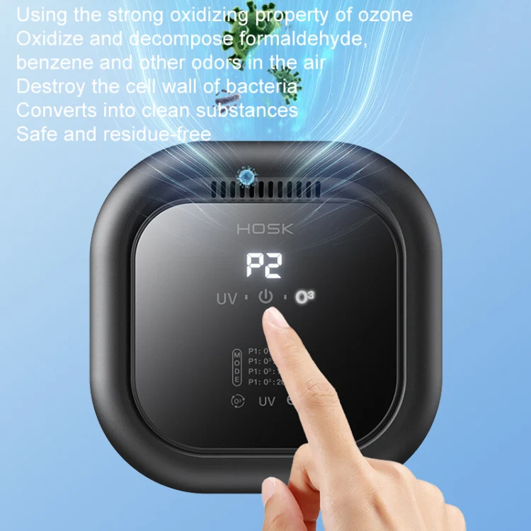 HOSK XT-01 UV Pet Air Purifier Household Deodorant Ozone Generator, Size: Charging(Black) - Image 5