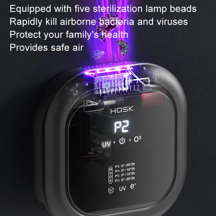 HOSK XT-01 UV Pet Air Purifier Household Deodorant Ozone Generator, Size: USB Plug(White) - Image 7