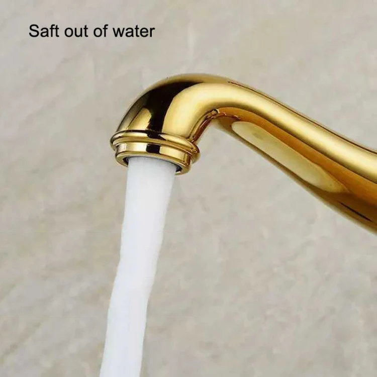 Hot And Cold Mixed Water Basin Imitation Water Faucet, Style: Short Model+Water Inlet Pipe - Image 6