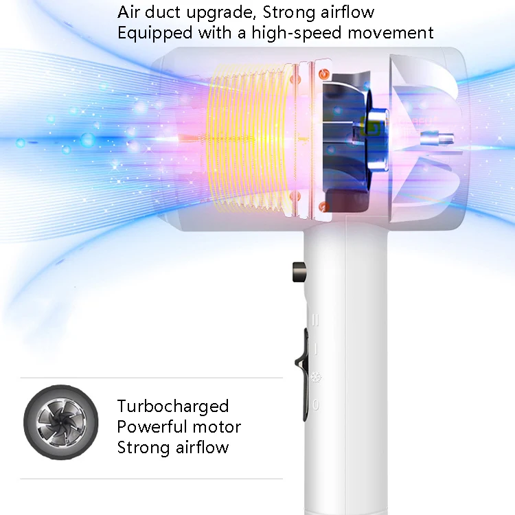 Hotel Hair Dryer Wall Mount High Power Hair Dryer Household Hair Cylinder Dryer, CN Plug(Hotel Hairdryer White) - Image 5