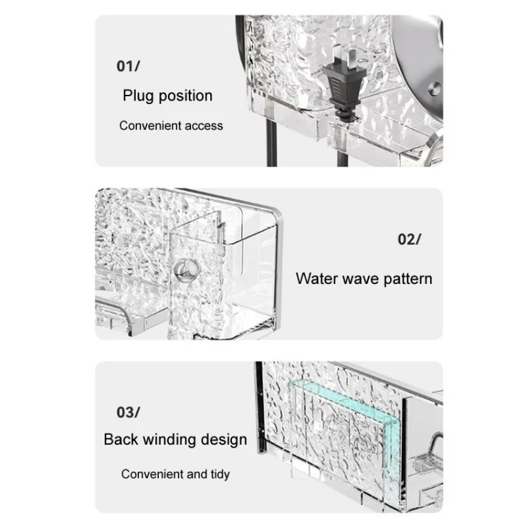 Household Hair Dryer Shelf Bathroom No Punching Wall Mounted Storage Rack(Milky White Silver) - Image 4