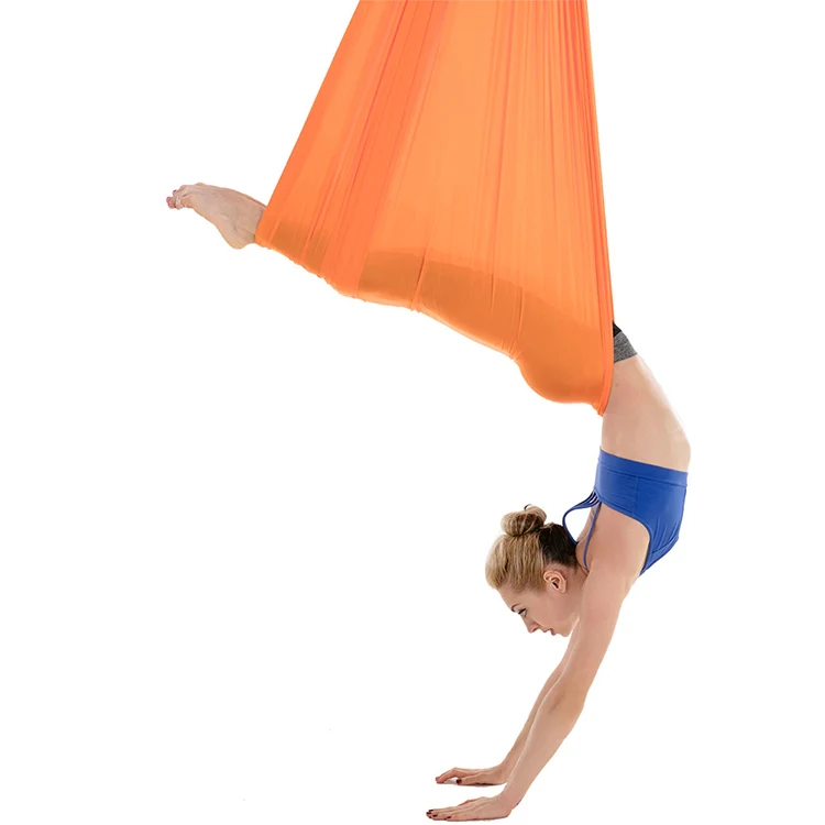 Household Handstand Elastic Stretching Rope Aerial Yoga Hammock Set(Orange) - Image 3