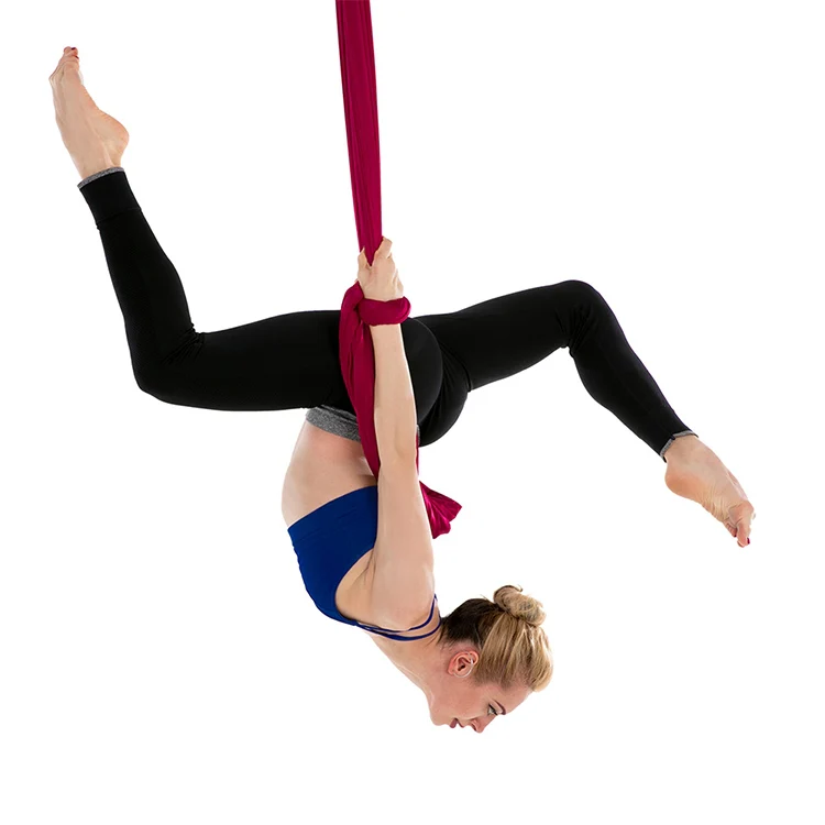 Household Handstand Elastic Stretching Rope Aerial Yoga Hammock Set(Wine Red) - Image 3