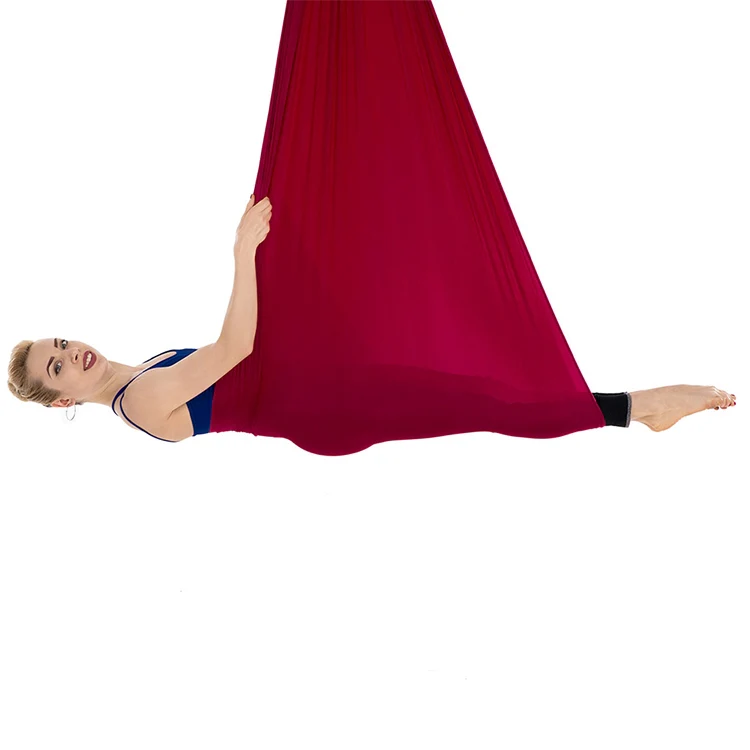 Household Handstand Elastic Stretching Rope Aerial Yoga Hammock Set(Wine Red) - Image 4