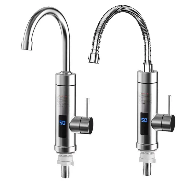 Household Kitchen Electric Hot Water Fauce EU Plug, Style: Stainless Steel Type - Image 4