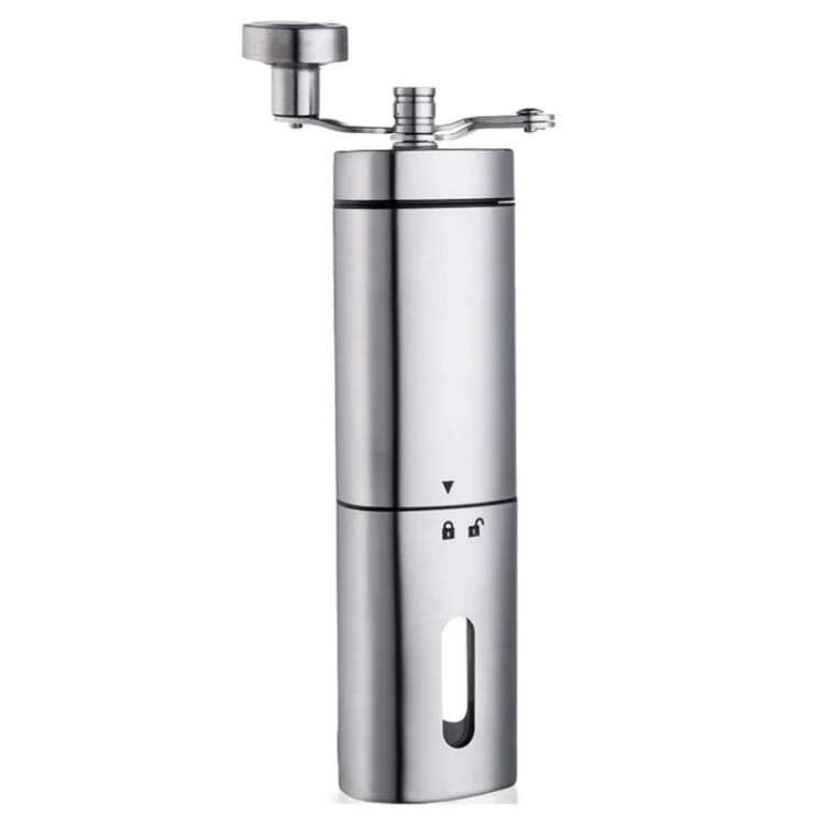 Household Stainless Steel Hand-Cranked Coffee Machine Grinder(Stainless Steel Model)
