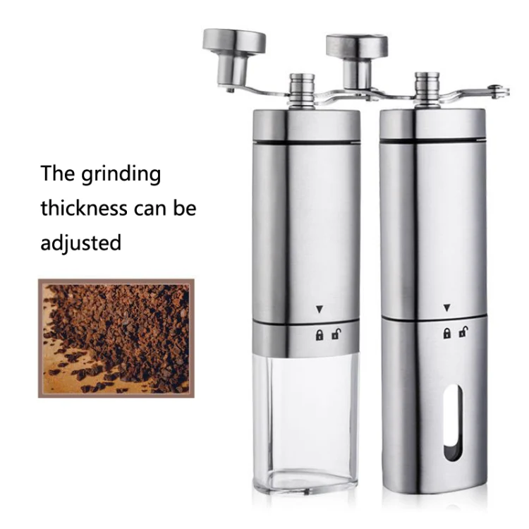 Household Stainless Steel Hand-Cranked Coffee Machine Grinder(Stainless Steel Model) - Image 2