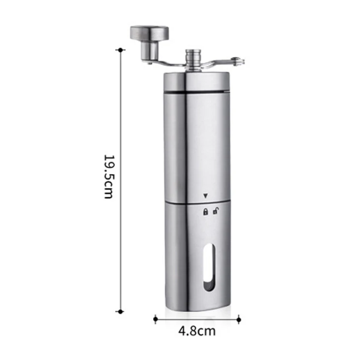 Household Stainless Steel Hand-Cranked Coffee Machine Grinder(Stainless Steel Model) - Image 3