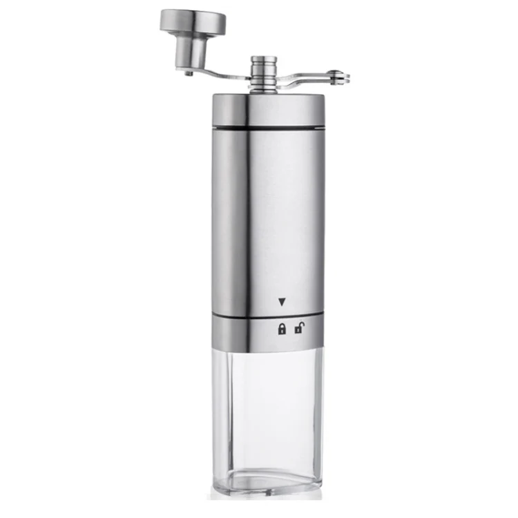 Household Stainless Steel Hand-Cranked Coffee Machine Grinder(Transparent Model)