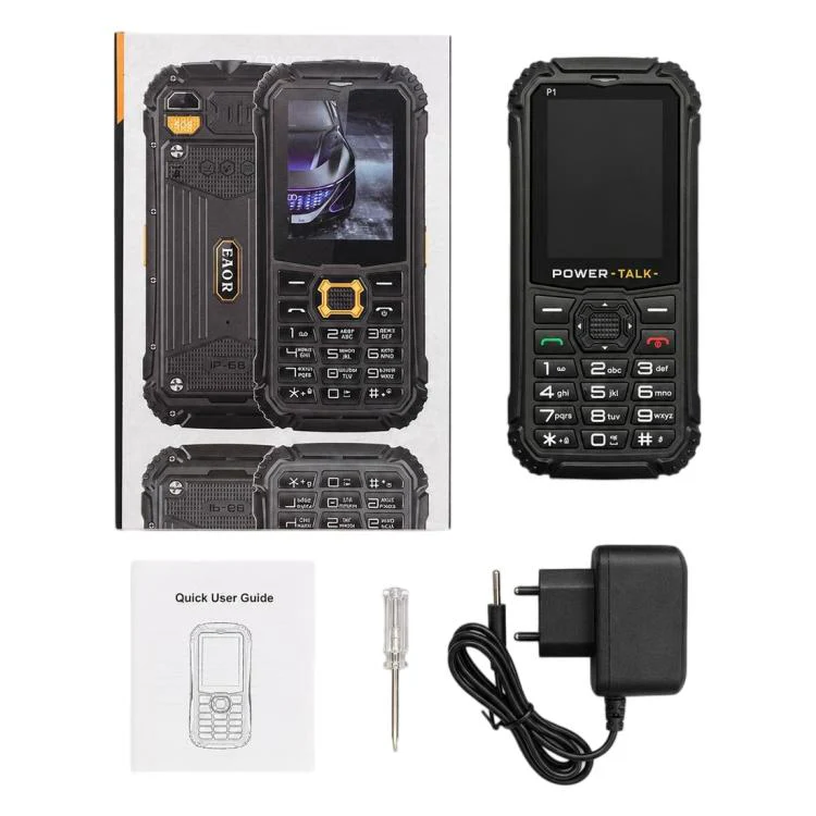 HP219 IP68 Rugged Phone, 2.4 inch, SC6531E, Network: 2G, BT, FM, SOS, Torch, Plug:EU Plug(Black) - Image 13