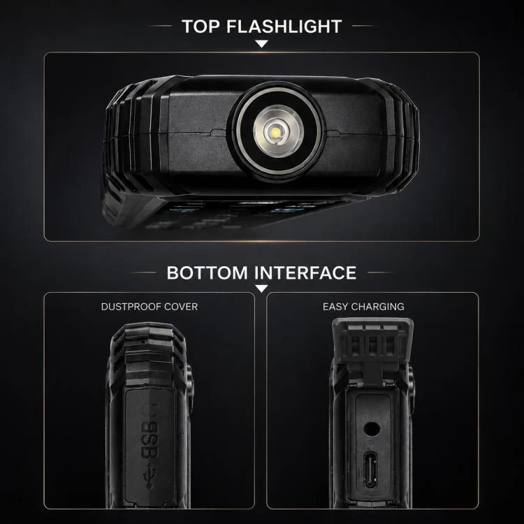 HP219 IP68 Rugged Phone, 2.4 inch, SC6531E, Network: 2G, BT, FM, SOS, Torch, Plug:US Plug(Black) - Image 12