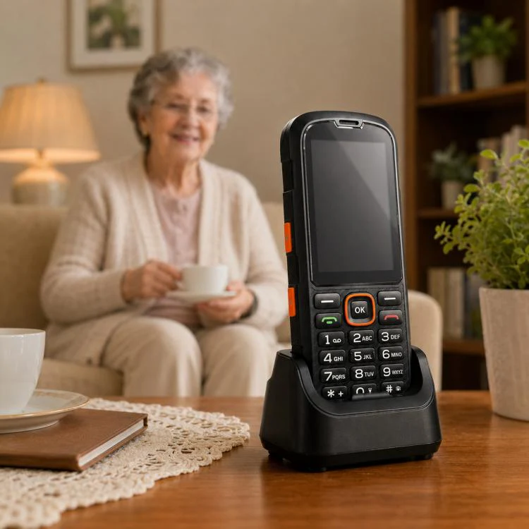 HP290Z 4G IP68 Rugged Phone, 2.8 inch, 3000mAh Battery, Network: 4G, BT, FM, SOS, Torch, With Charging Dock, Plug:US Plug(Black) - Image 14