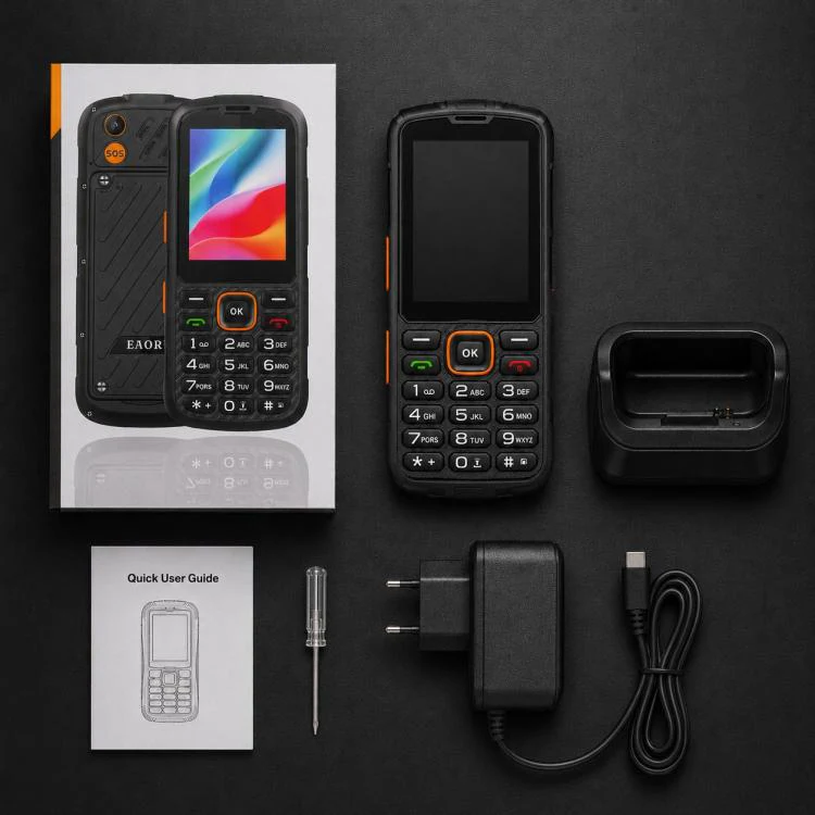 HP290Z 4G IP68 Rugged Phone, 2.8 inch, 3000mAh Battery, Network: 4G, BT, FM, SOS, Torch, With Charging Dock, Plug:US Plug(Black) - Image 17