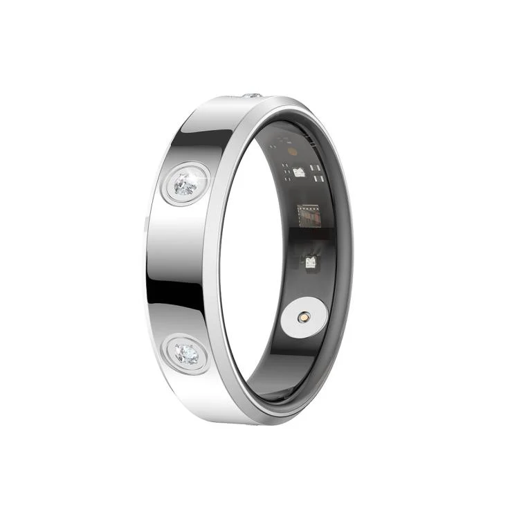 HR01 SIZE 11 Smart Ring, Support Heart Rate / Blood Oxygen / Sleep Monitoring / Female Menstrual Cycle(Silver)