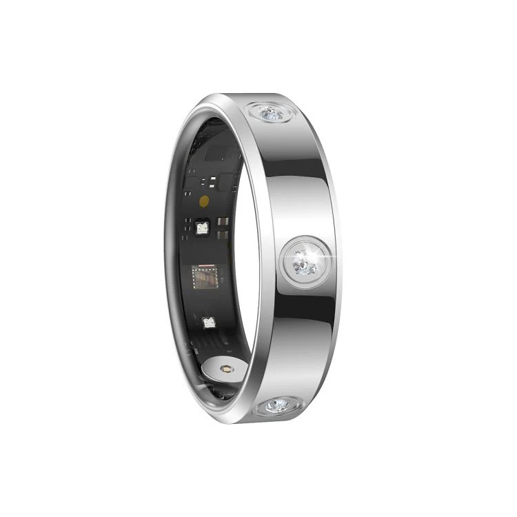 HR01 SIZE 9 Smart Ring, Support Heart Rate / Blood Oxygen / Sleep Monitoring / Female Menstrual Cycle(Silver) - Image 2