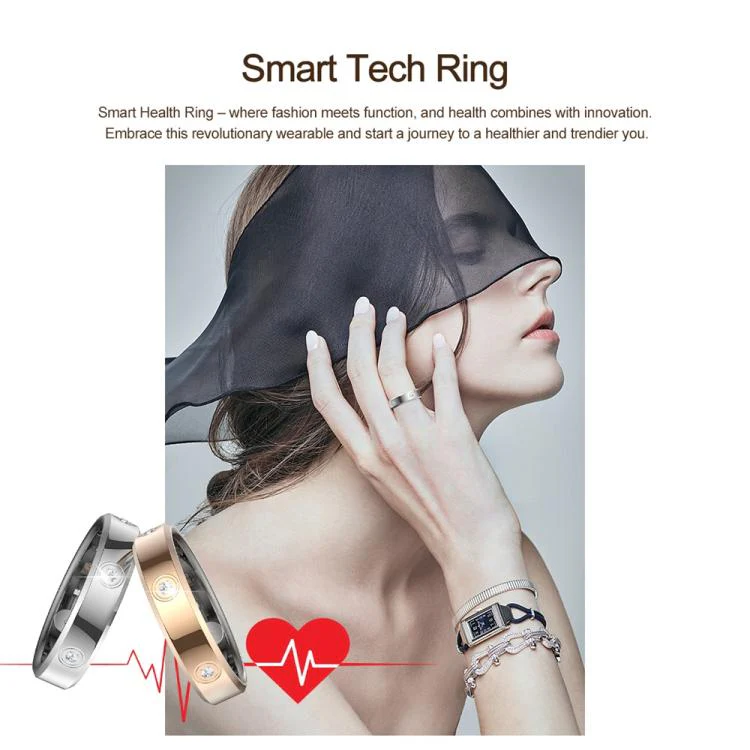 HR01 SIZE 9 Smart Ring, Support Heart Rate / Blood Oxygen / Sleep Monitoring / Female Menstrual Cycle(Silver) - Image 7