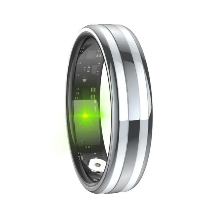 HR02 SIZE 8 Smart Ring, Supports Health Monitoring / Female Menstrual Cycle / Gesture Control(Silver) - Image 2