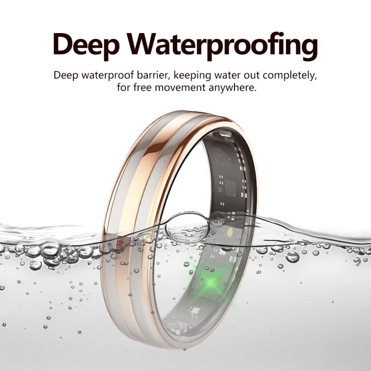 HR02 SIZE 8 Smart Ring, Supports Health Monitoring / Female Menstrual Cycle / Gesture Control(Silver) - Image 9
