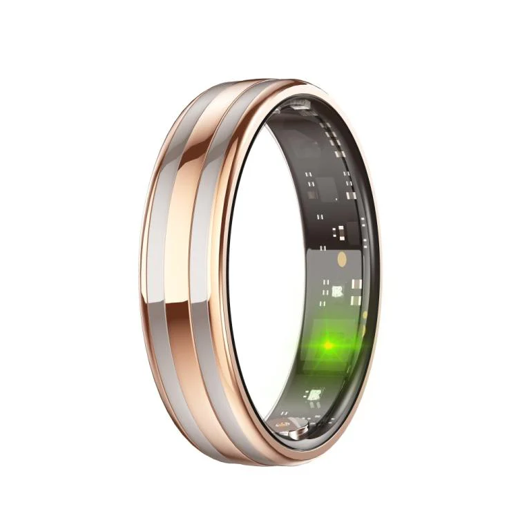 HR02 SIZE 9 Smart Ring, Supports Health Monitoring / Female Menstrual Cycle / Gesture Control(Gold)