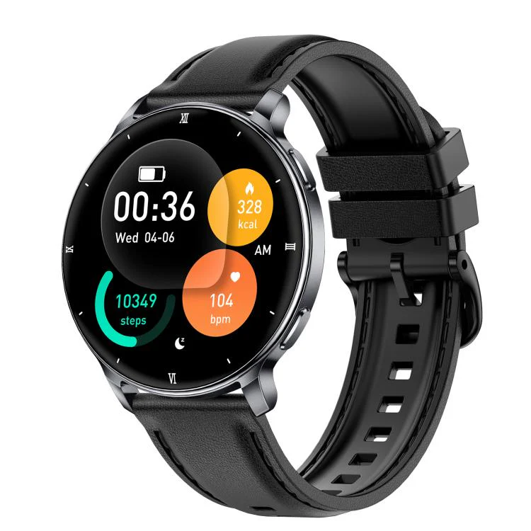 HT39 1.32 inch Ultra-thin Sports Smart Watch Supports Bluetooth Call / Heart Rate / Pressure / Sleep Monitoring(Black)