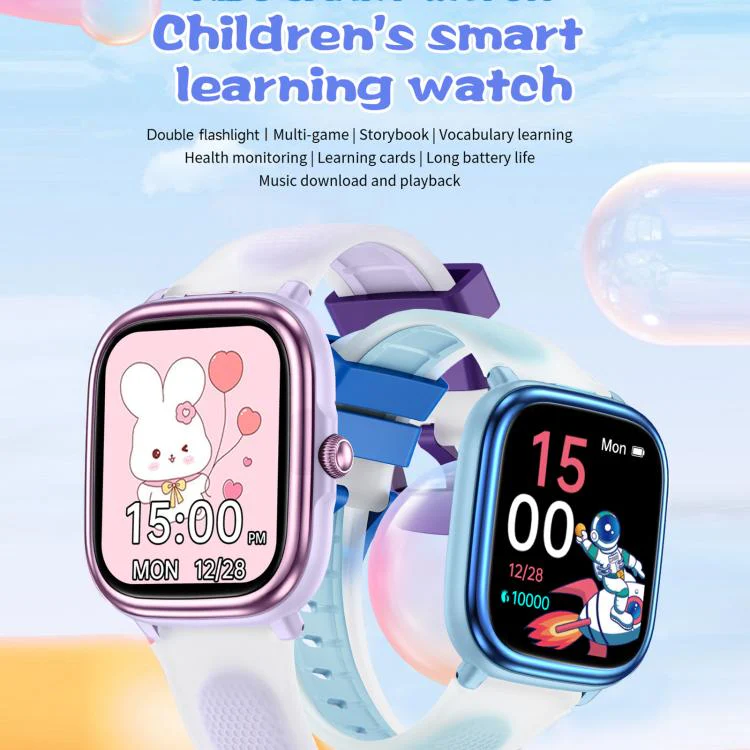 HT40 1.83 inch Children Smart Learning Watch Supports Study Card / Heart Rate / Pressure / Sleep Monitoring(Blue) - Image 5