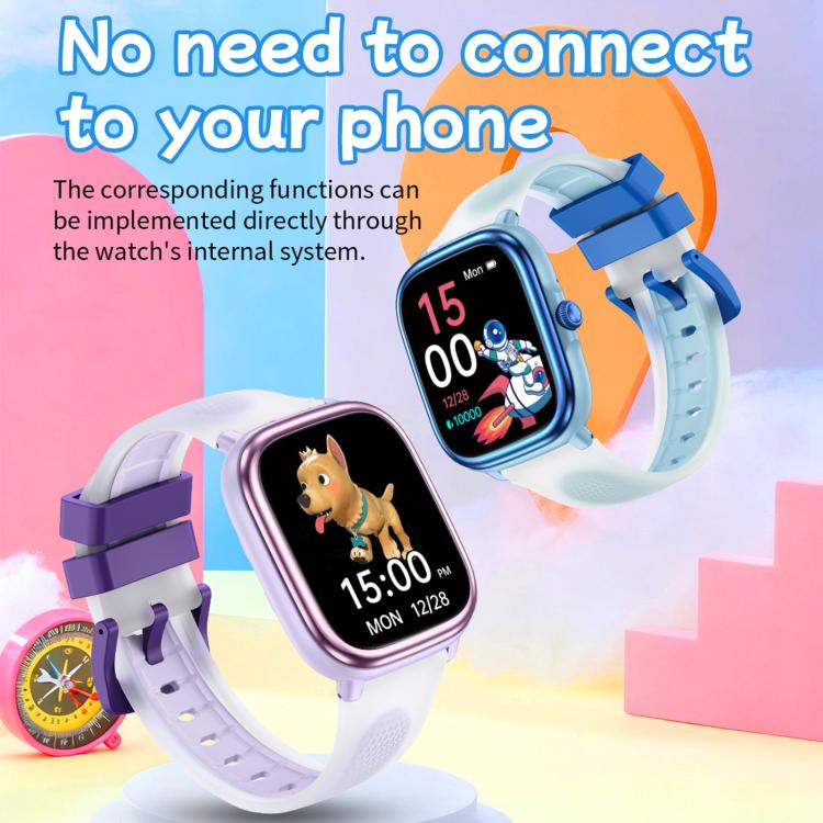 HT40 1.83 inch Children Smart Learning Watch Supports Study Card / Heart Rate / Pressure / Sleep Monitoring(Blue) - Image 7