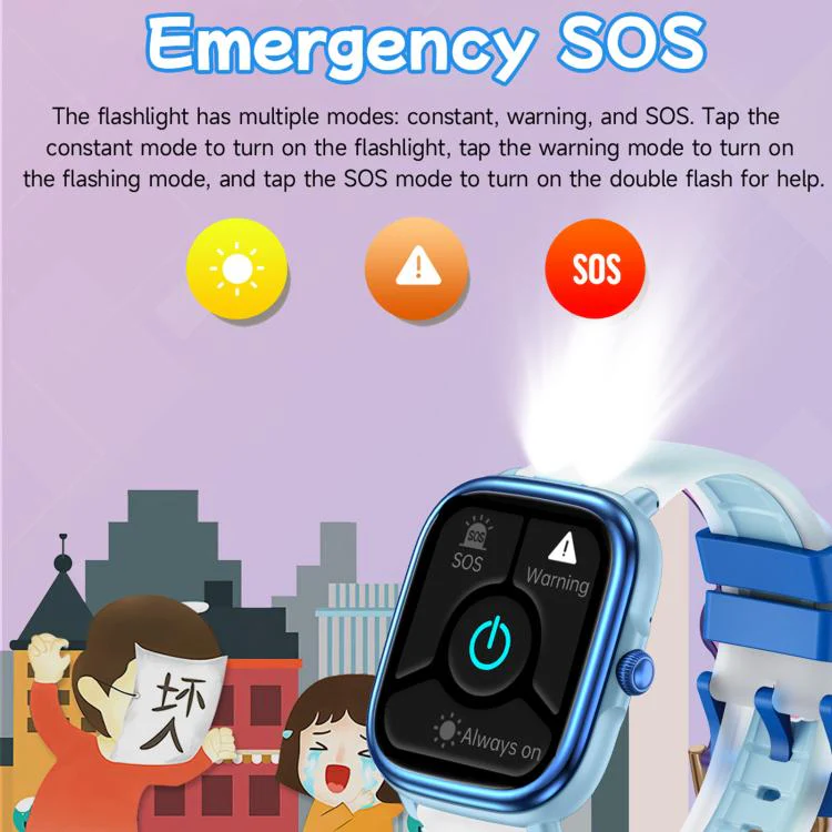 HT40 1.83 inch Children Smart Learning Watch Supports Study Card / Heart Rate / Pressure / Sleep Monitoring(Blue) - Image 9