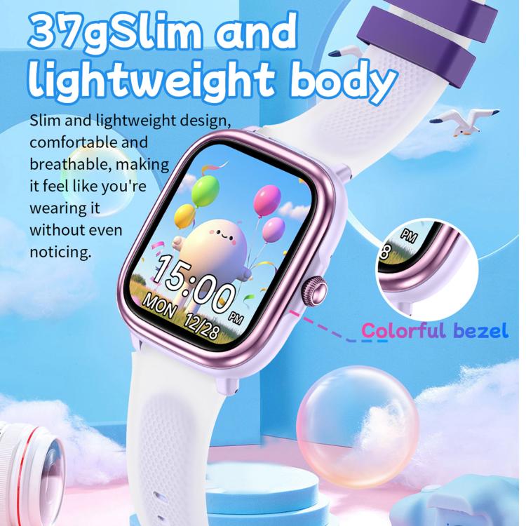 HT40 1.83 inch Children Smart Learning Watch Supports Study Card / Heart Rate / Pressure / Sleep Monitoring(Purple) - Image 10