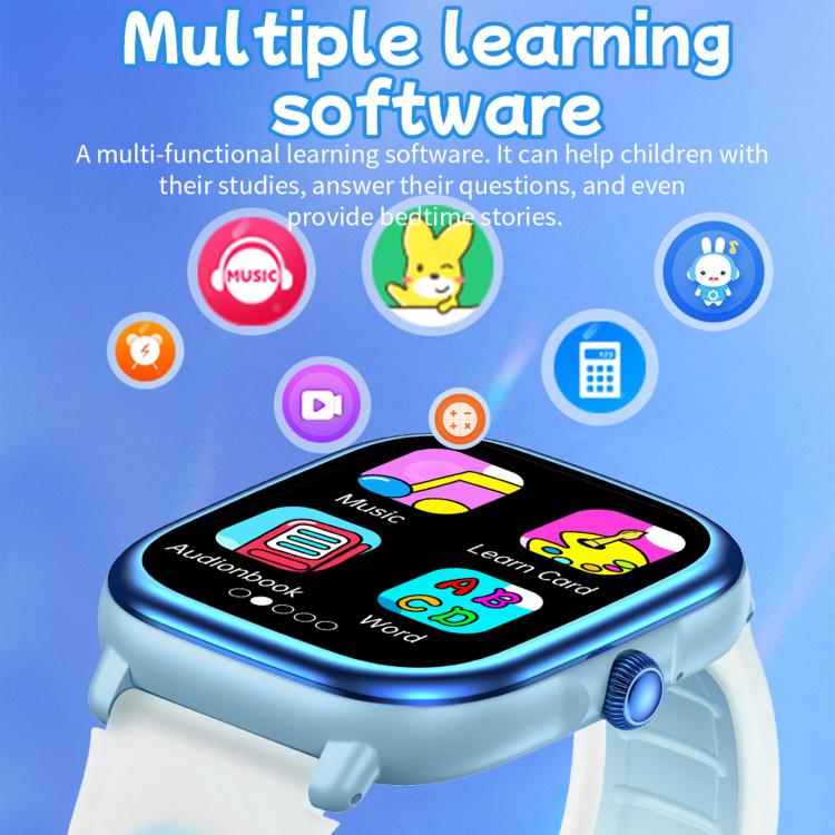 HT40 1.83 inch Children Smart Learning Watch Supports Study Card / Heart Rate / Pressure / Sleep Monitoring(Purple) - Image 6