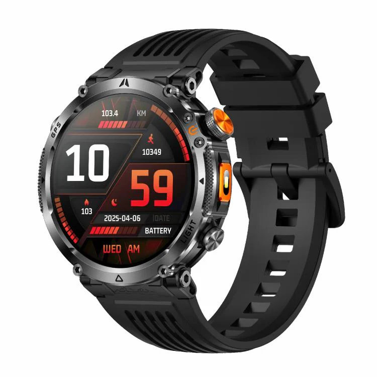 HT42 1.7 inch GPS Sports Smart Watch Supports Bluetooth Call / Heart Rate / Sleep Monitoring(Black)