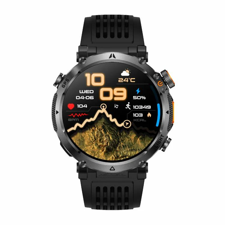 HT42 1.7 inch GPS Sports Smart Watch Supports Bluetooth Call / Heart Rate / Sleep Monitoring(Black) - Image 3