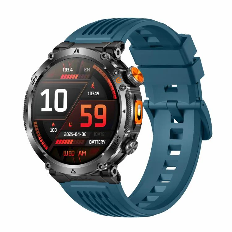HT42 1.7 inch GPS Sports Smart Watch Supports Bluetooth Call / Heart Rate / Sleep Monitoring(Blue)
