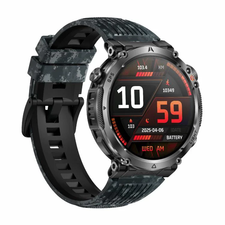HT42 1.7 inch GPS Sports Smart Watch Supports Bluetooth Call / Heart Rate / Sleep Monitoring(Camouflage) - Image 2