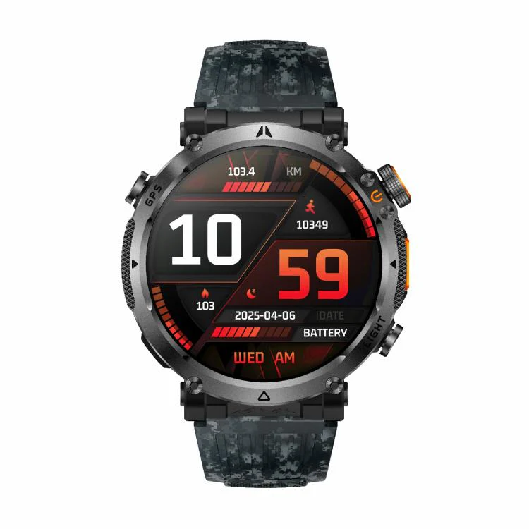 HT42 1.7 inch GPS Sports Smart Watch Supports Bluetooth Call / Heart Rate / Sleep Monitoring(Camouflage) - Image 3