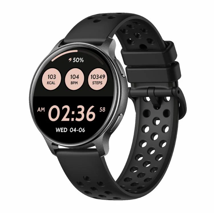 HT43 1.32 inch GPS Ultra-thin Sports Smart Watch Supports Bluetooth Call / Heart Rate / Sleep Monitoring(Black)