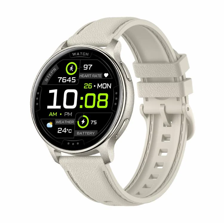 HT43 1.32 inch GPS Ultra-thin Sports Smart Watch Supports Bluetooth Call / Heart Rate / Sleep Monitoring(Champagne Gold)