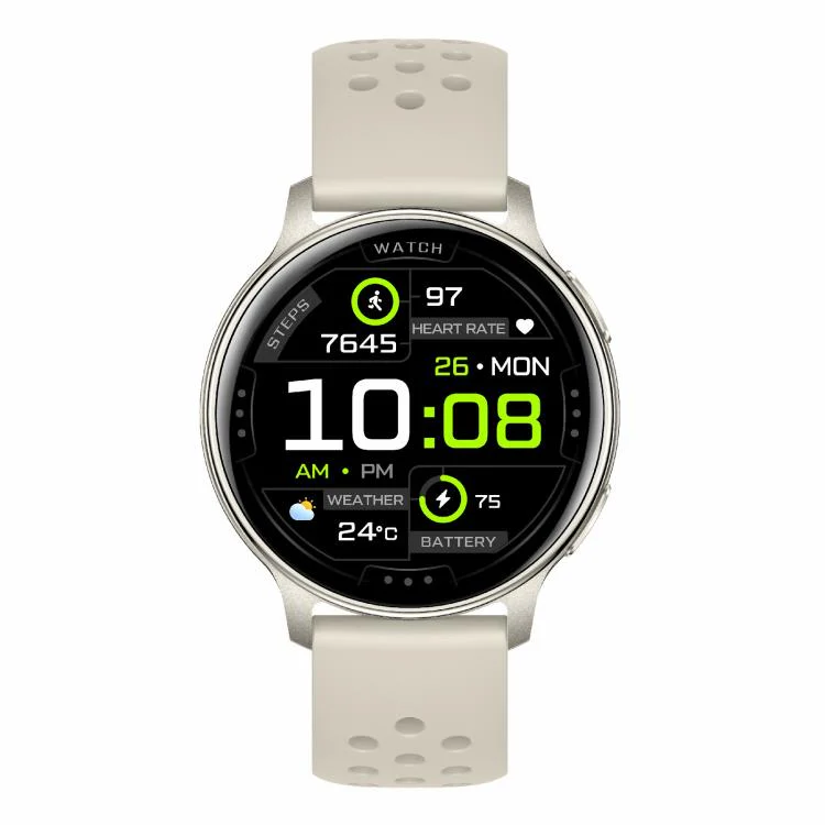 HT43 1.32 inch GPS Ultra-thin Sports Smart Watch Supports Bluetooth Call / Heart Rate / Sleep Monitoring(Champagne Gold) - Image 2
