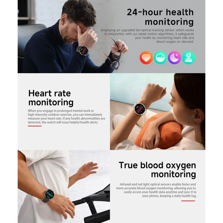 HT43 1.32 inch GPS Ultra-thin Sports Smart Watch Supports Bluetooth Call / Heart Rate / Sleep Monitoring(Champagne Gold) - Image 7