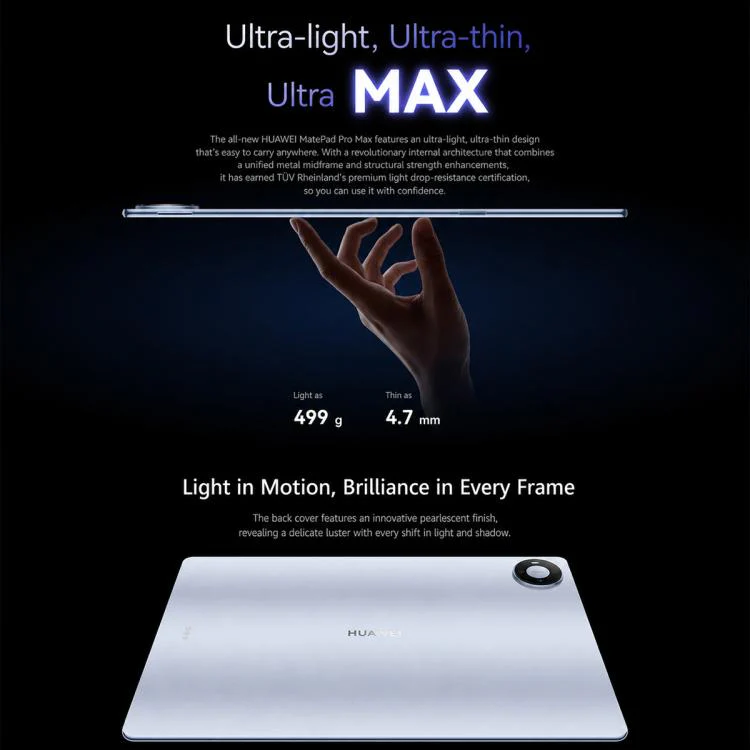 HUAWEI MatePad Pro Max 13.2 inch Soft Light Edition WiFi, 12GB+256GB, HarmonyOS 6.1 Hisilicon Kirin T93 Pro, Not Support Google Play (Blue) - Image 8