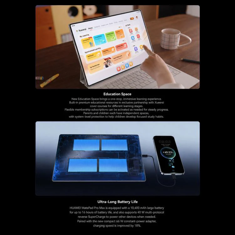 HUAWEI MatePad Pro Max 13.2 inch WiFi, 12GB+512GB, HarmonyOS 6.1 Hisilicon Kirin T93 Pro, Not Support Google Play (Dark Gray) - Image 20