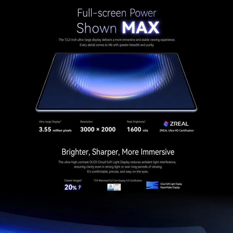 HUAWEI MatePad Pro Max Enjoy Edition 13.2 inch WiFi, 12GB+512GB, HarmonyOS 6.1 Hisilicon Kirin T93, Not Support Google Play (Dark Gray) - Image 10
