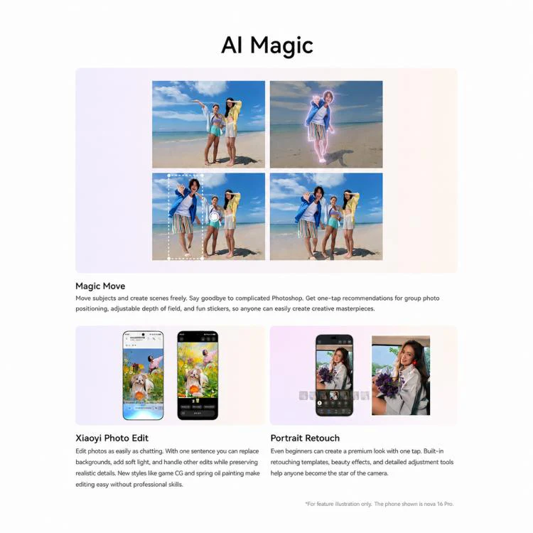 Huawei nova 16, 12GB+256GB, Side Fingerprint Identification, 6.68 inch HarmonyOS 6.1 Kirin 9010S Octa Cora, NFC, OTG, Not Support Google Play (Blue) - Image 11